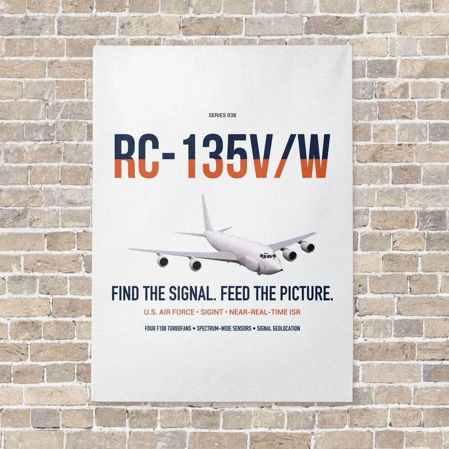 RC-135V W Rivet Joint vertical canvas print - no frame - white background