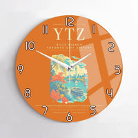 Thumbnail for Billy Bishop Toronto City Airport YTZ Wall-Clock No-Frame - Orange