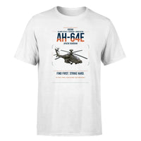 Thumbnail for Boeing AH-64E Apache Guardian design on white t-shirt, single-side print