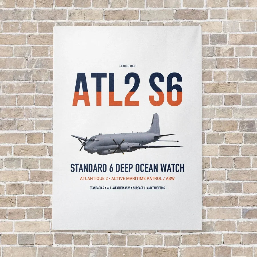 Atlantique 2 Standard 6 vertical canvas print - no frame - white background