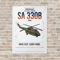 Thumbnail for Aérospatiale SA 330B Puma vertical canvas print - no frame - white background