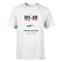 Thumbnail for RQ-4B Global Hawk design on white double-side t-shirt, single-side print