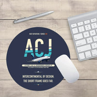 Thumbnail for Airbus ACJ319neo design on navy blue round mouse pad