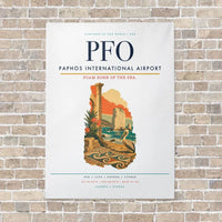 Thumbnail for Paphos International Airport PFO vertical canvas print - no frame - white background