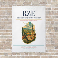 Thumbnail for Rzeszów-Jasionka Airport RZE vertical canvas print - no frame - white background