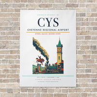 Thumbnail for Cheyenne Regional Airport CYS vertical canvas print - no frame - white background