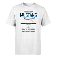 Thumbnail for Cessna Citation Mustang design on white double-side t-shirt, single-side print
