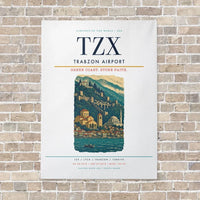 Thumbnail for Trabzon Airport TZX vertical canvas print - no frame - white background