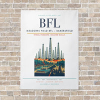 Thumbnail for Meadows Field BFL — Bakersfield vertical canvas print - no frame - white background