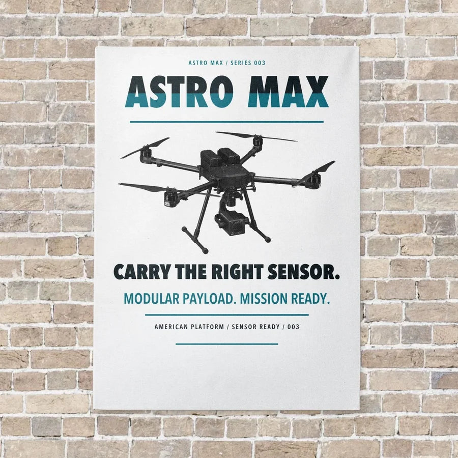 Freefly Astro Max vertical canvas print - no frame - white background