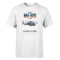 Thumbnail for Sikorsky MH-60S Seahawk design on white t-shirt, single-side print