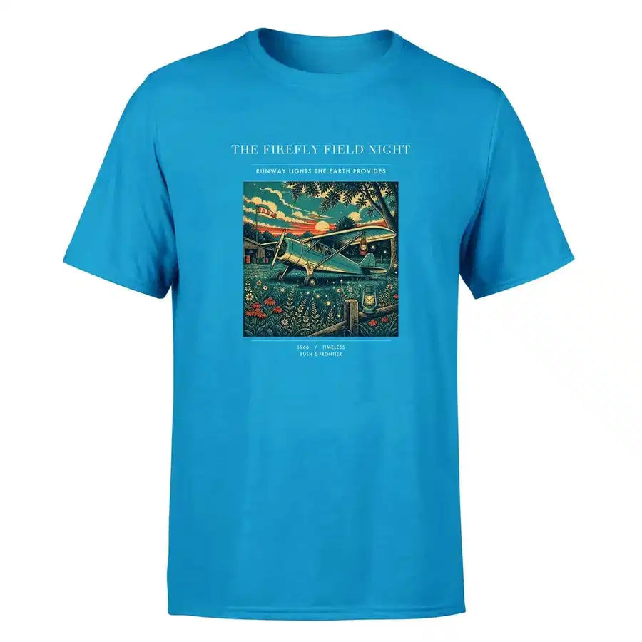 VINTAGE G4400 - The Firefly Field Night - Premium T-Shirt design on turquoise premium t shirt
