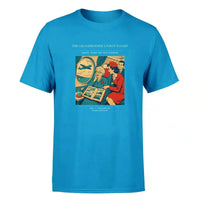 Thumbnail for VINTAGE G4423 - The Grandmother's First Flight - Premium T-Shirt design on turquoise premium t shirt