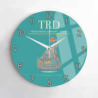 Thumbnail for Trondheim Airport Vrnes TRD Wall-Clock No-Frame - Turquoise
