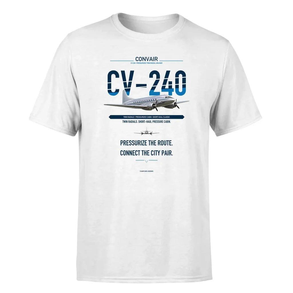 Convair CV-240 design on white single side