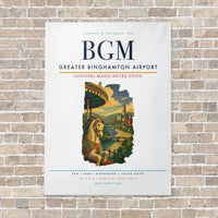 Thumbnail for Greater Binghamton Airport BGM vertical canvas print - no frame - white background