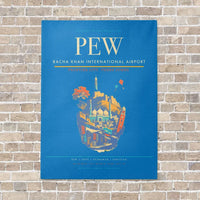 Thumbnail for Bacha Khan International Airport PEW - Canvas No Frame - Turquoise