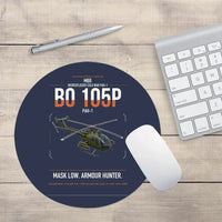 Thumbnail for MBB BO 105P PAH-1 design on navy blue round mouse pad