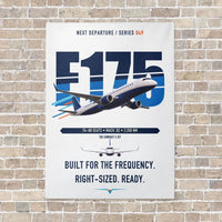 Thumbnail for Embraer E175 vertical canvas print - no frame - white background