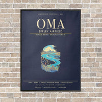 Thumbnail for Omaha Eppley Airfield OMA - Canvas Framed - Navy Blue