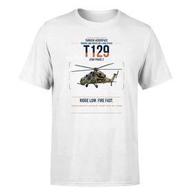 Single-Side Printing — Turkish Aerospace T129 ATAK Phase 2 Double-Side T-Shirt