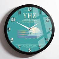 Thumbnail for Halifax Stanfield International Airport YHZ Wall-Clock Framed - Turquoise