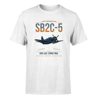 Thumbnail for SB2C-5 Helldiver design on white double-side t-shirt, single-side print