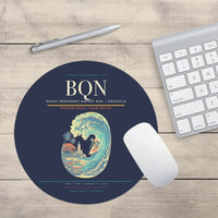 Thumbnail for Rafael Hernández Airport (BQN) design on navy blue round mouse pad