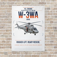 Thumbnail for PZL-Świdnik W-3WA Sokół vertical canvas print - no frame - white background