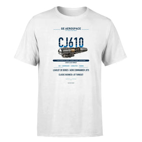 Single-Side Printing — GE Aerospace CJ610 Engine Double-Side T-Shirt