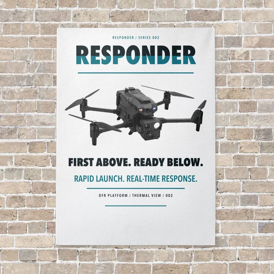 BRINC Responder vertical canvas print - no frame - white background