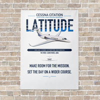 Thumbnail for Cessna Citation Latitude vertical canvas print - no frame - white background