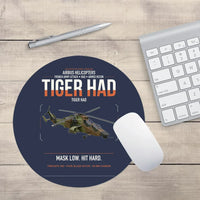 Thumbnail for Airbus Helicopters Tiger HAD design on navy blue round mouse pad
