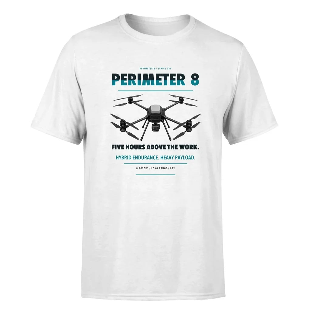 Skyfront Perimeter 8 design on white single side
