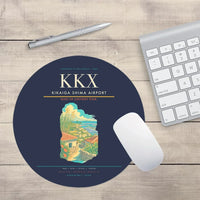 Thumbnail for Kikaiga Shima Airport (KKX) design on navy blue round mouse pad