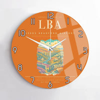 Thumbnail for Leeds Bradford Airport LBA Wall-Clock No-Frame - Orange