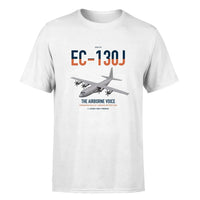 Thumbnail for EC-130J Commando Solo III design on white double-side t-shirt, single-side print