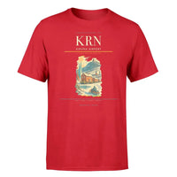 Thumbnail for Kiruna Airport (KRN) T-Shirt single-side front print in Red | kiruna-airport-krn-double-side-t-shirt