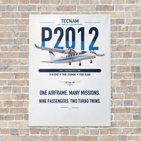 Thumbnail for Tecnam P2012 Traveller vertical canvas print - no frame - white background
