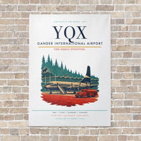 Thumbnail for Gander International Airport YQX vertical canvas print - no frame - white background