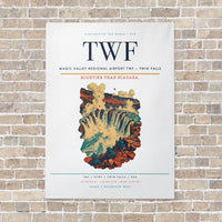 Thumbnail for Magic Valley Regional Airport TWF — Twin Falls vertical canvas print - no frame - white background