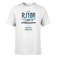 Thumbnail for Avro RJ100 design on white double-side t-shirt, single-side print