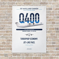Thumbnail for De Havilland Dash 8-400 vertical canvas print - no frame - white background