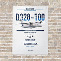 Thumbnail for Dornier D328-100 vertical canvas print - no frame - white background