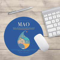 Thumbnail for Manaus - Eduardo Gomes International Airport MAO Mouse-Pad Round - Blue