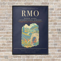 Thumbnail for Chisinau Eugen Doga International Airport RMO - Canvas Framed - Navy Blue