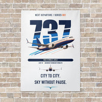 Thumbnail for Boeing 737 MAX 8 vertical canvas print - no frame - white background