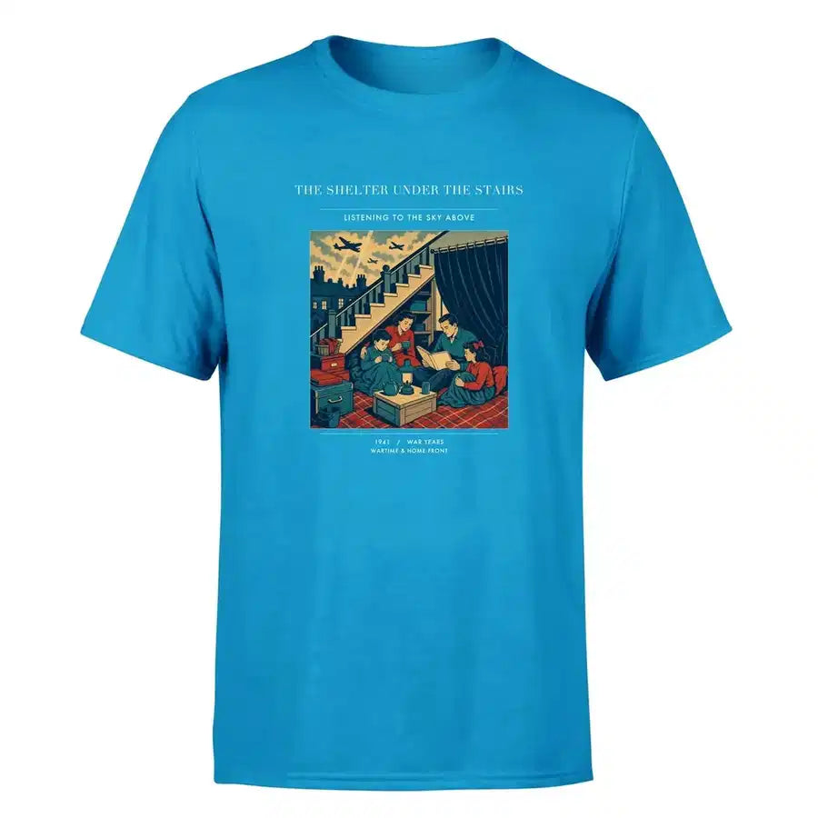 VINTAGE G4533 - The Shelter Under The Stairs - Premium T-Shirt design on turquoise premium t shirt