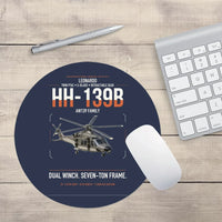 Thumbnail for Leonardo HH-139B design on navy blue round mouse pad