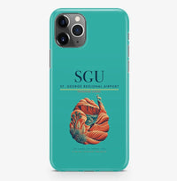 Thumbnail for St. George Airport (SGU) design on turquoise iPhone 16 Pro MagSafe case